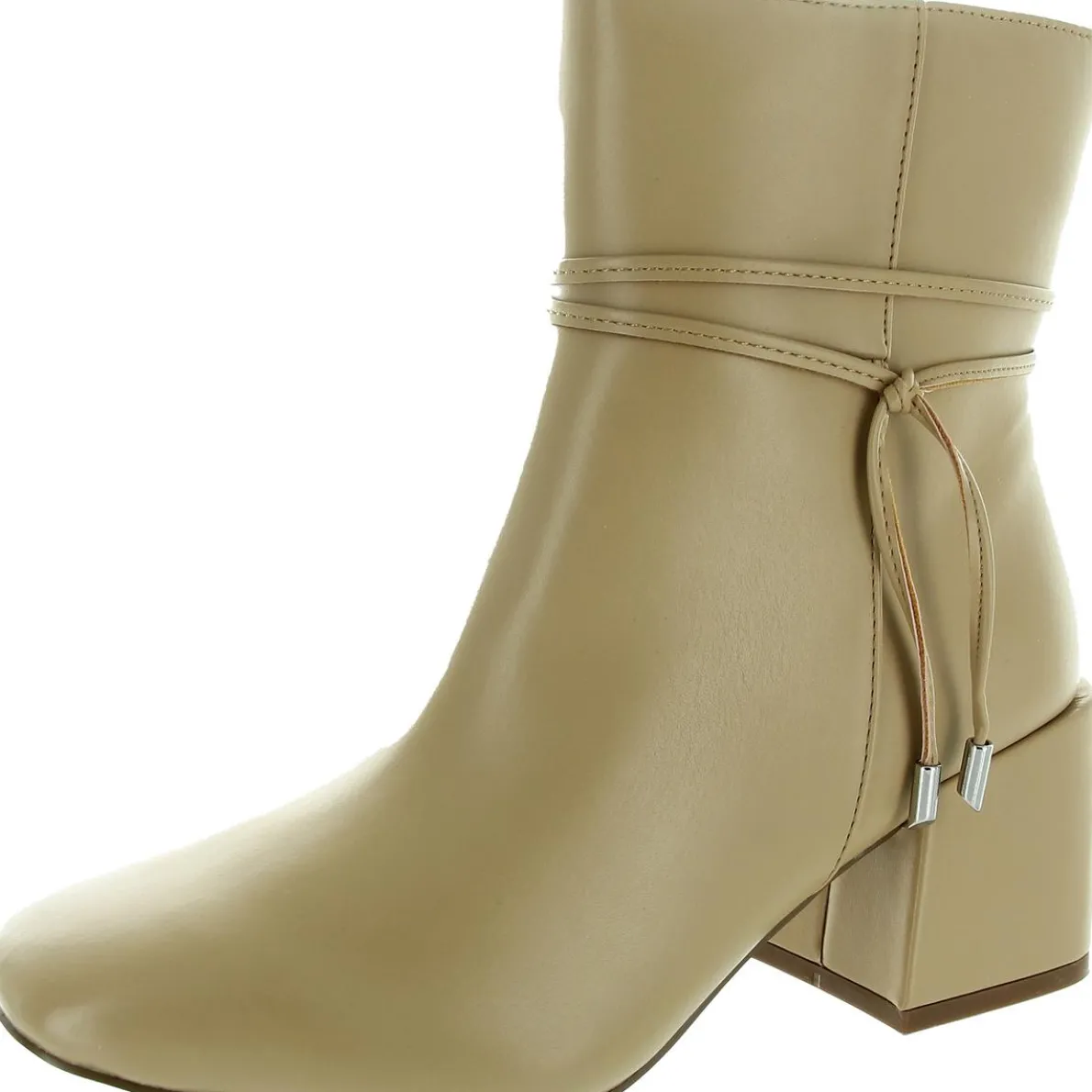 Beverley Faux Leather Square Toe Booties