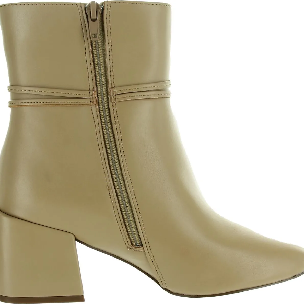 Beverley Faux Leather Square Toe Booties