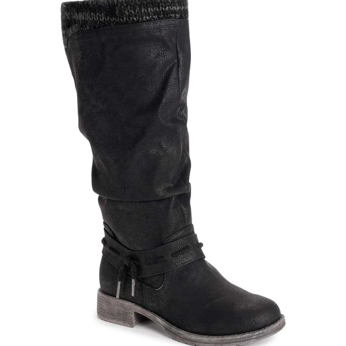 Bianca Briana Faux Leather Zipper Knee-High Boots