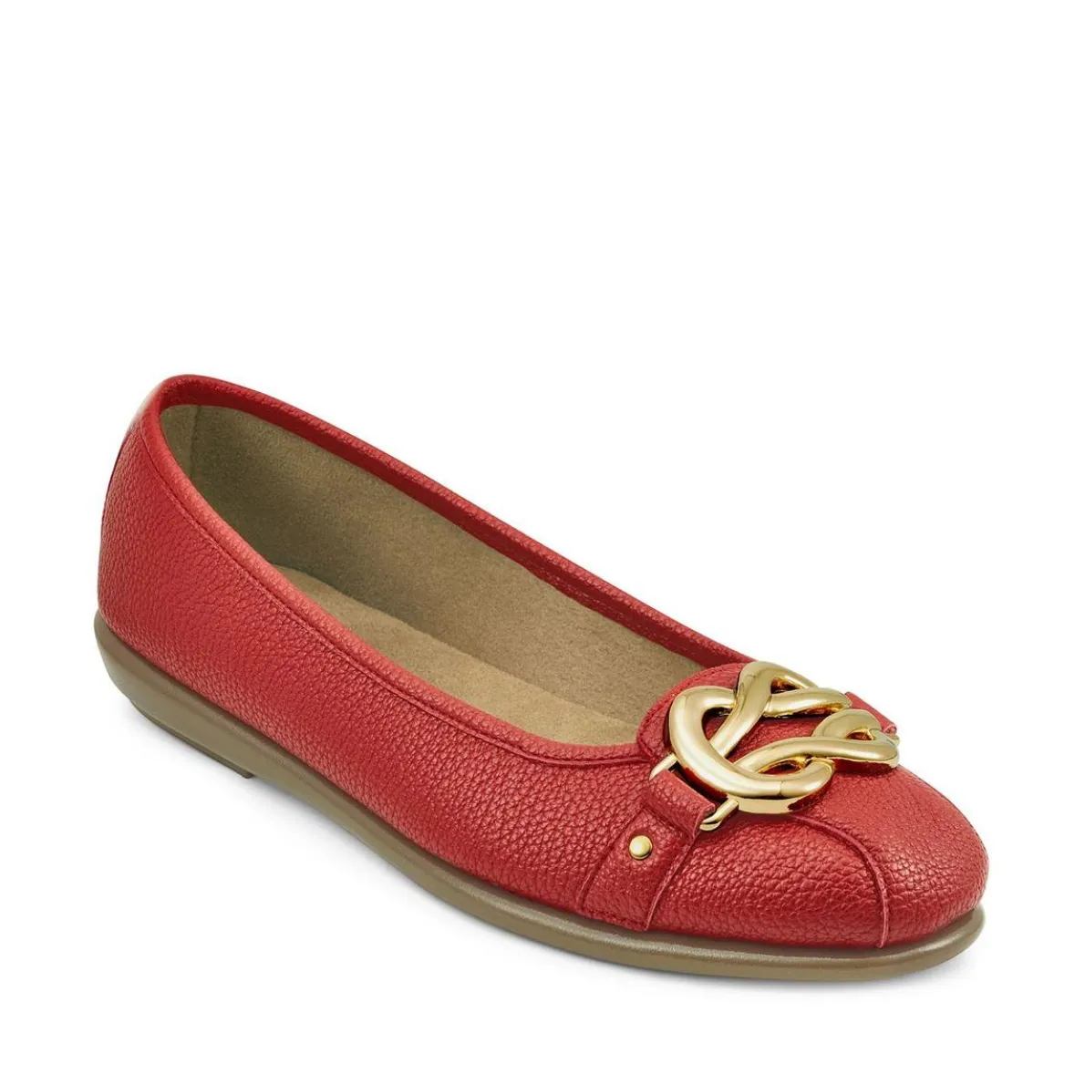 Big Bet Faux Leather Slip On Flats