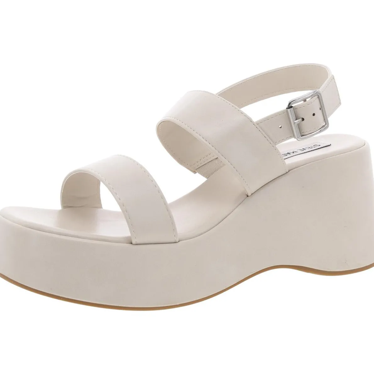 Mixture Adjustable Faux Leather Platform Sandals