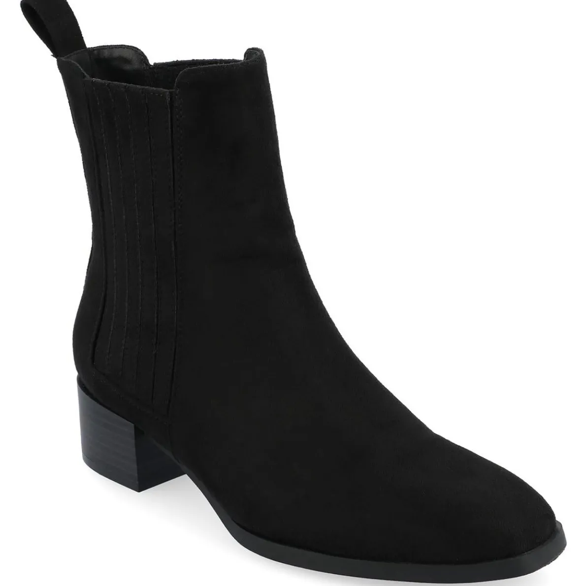 Block Heel Faux Suede Ankle Boots