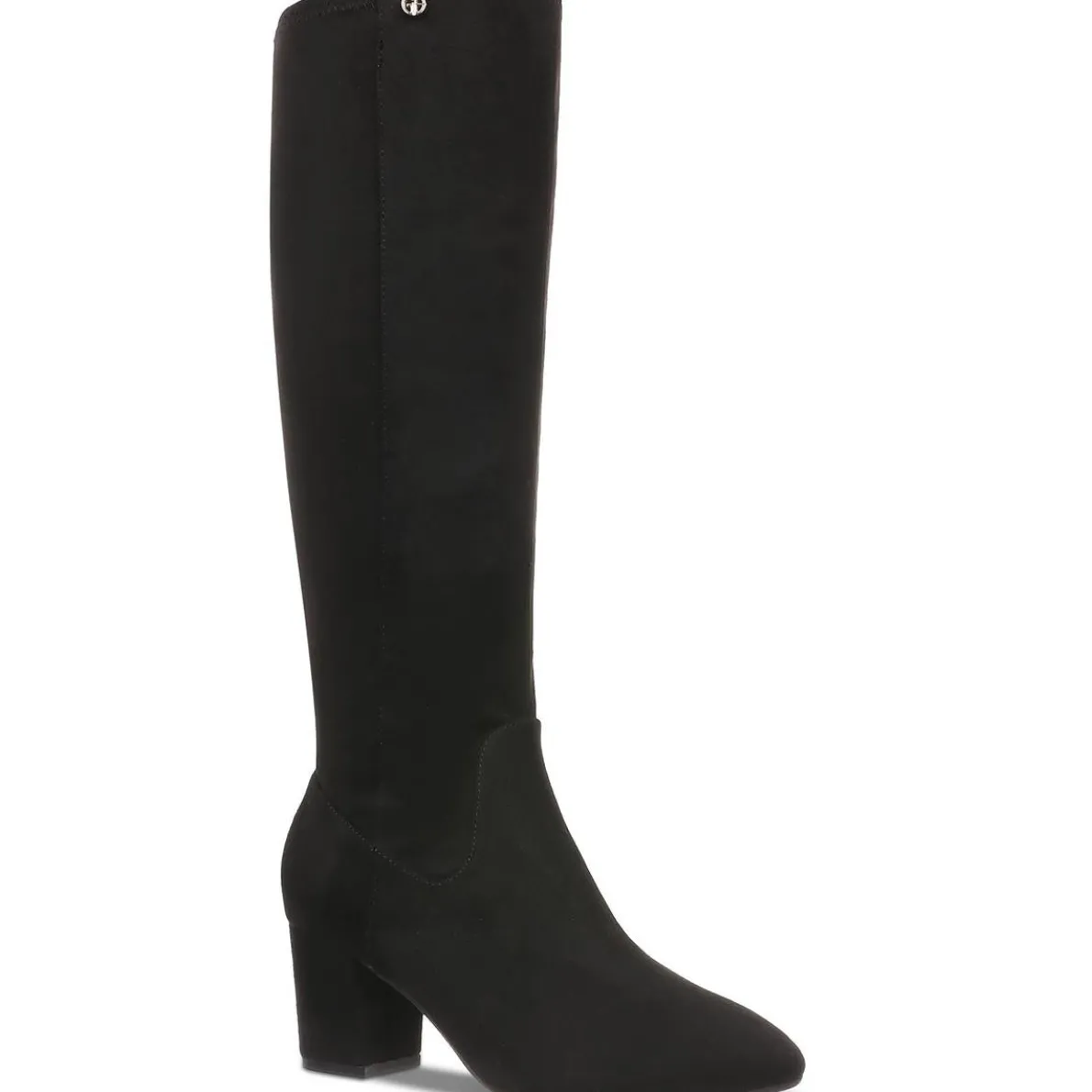 Block Heel Faux Suede Knee-High Boots