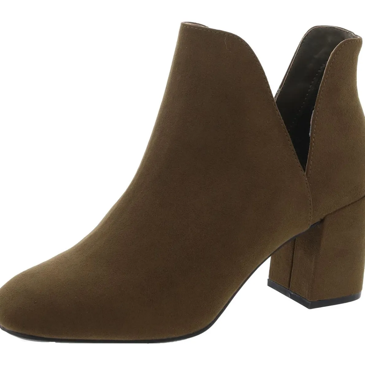 Block Heel Faux Suede Ankle Boots