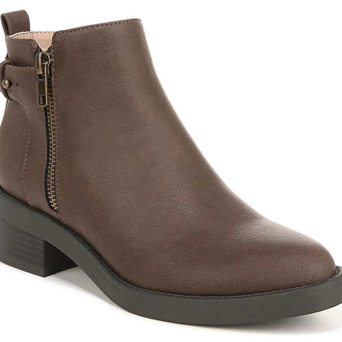 Bonus Faux Leather Block Heel Ankle Boots