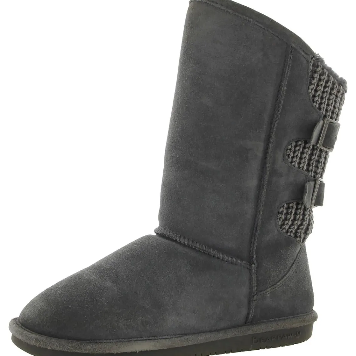 Boshie Knit Suede Sheepskin Boots