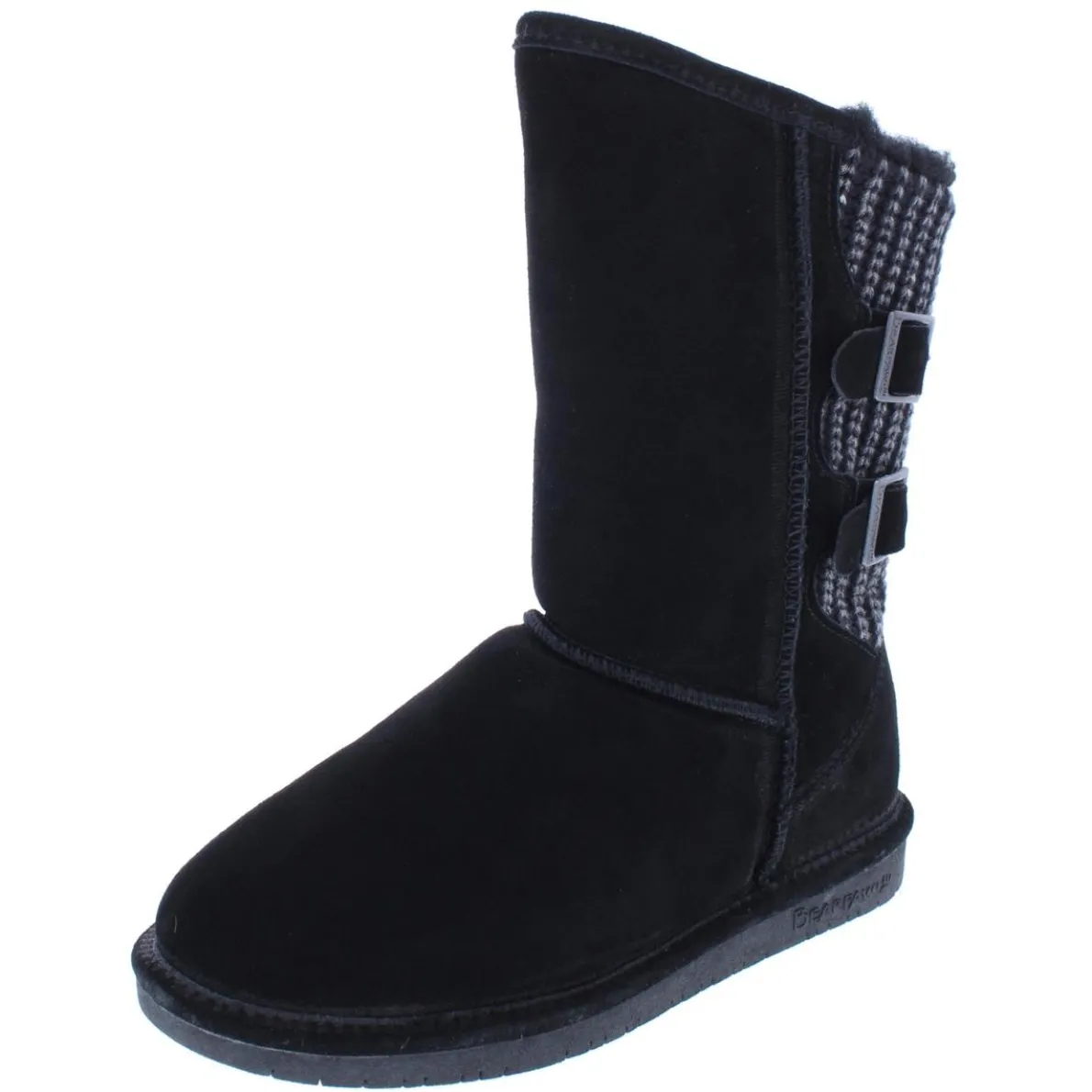 Boshie Knit Suede Sheepskin Boots