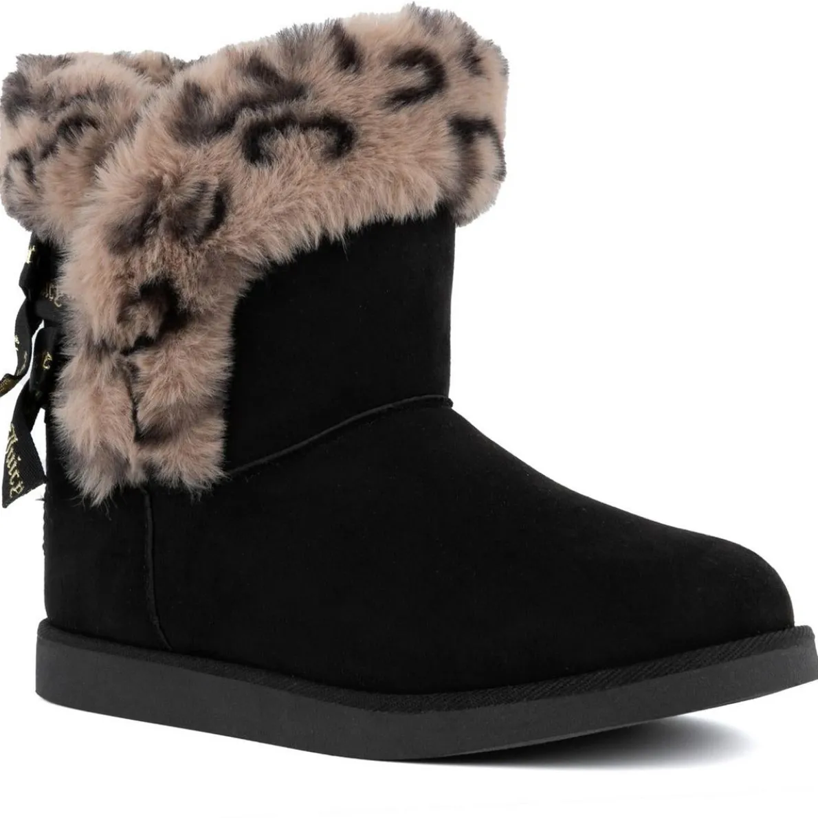 Bow Faux Fur Mid-Calf Boots