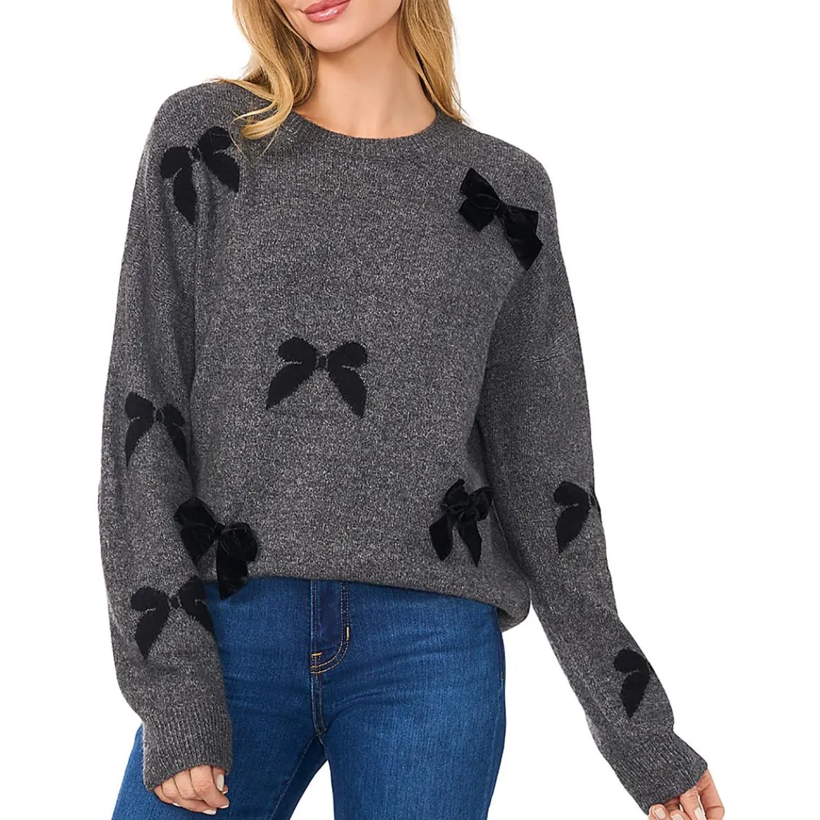 Bow Knit Pullover Sweater