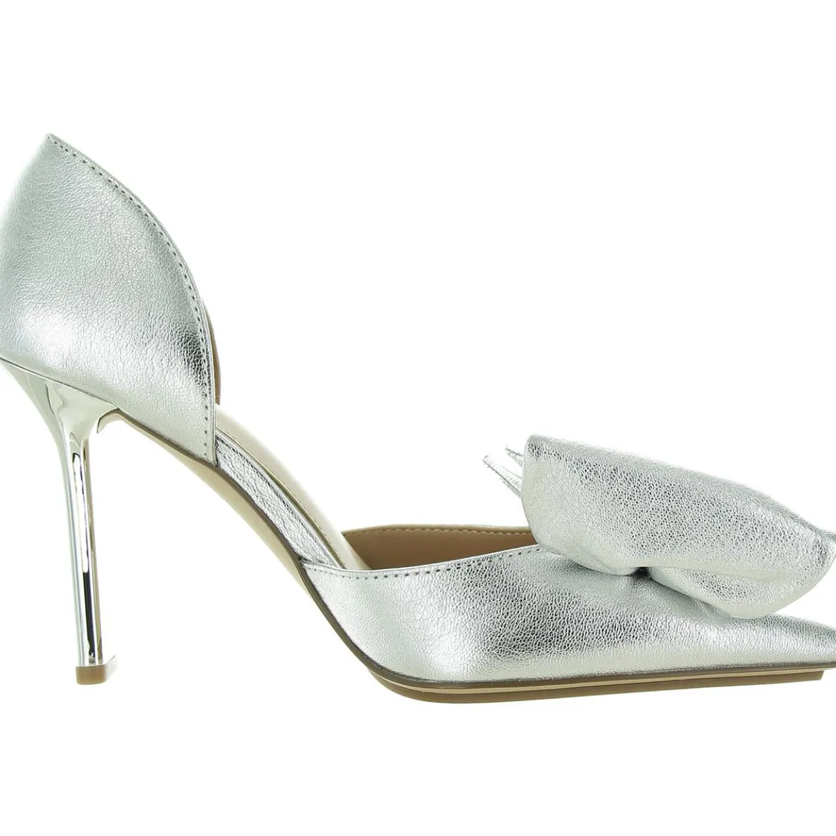 Bow Leather D'Orsay Heels