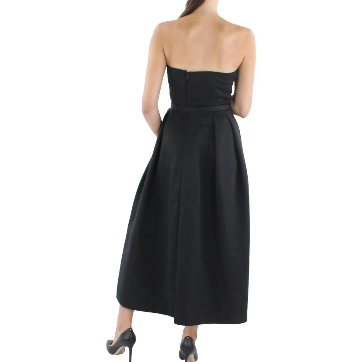 Box Pleat Midi Cocktail and Party Dress