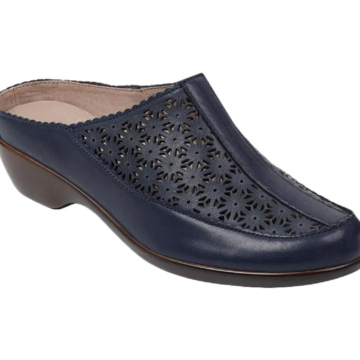 Dusk Leather Slip On Mules