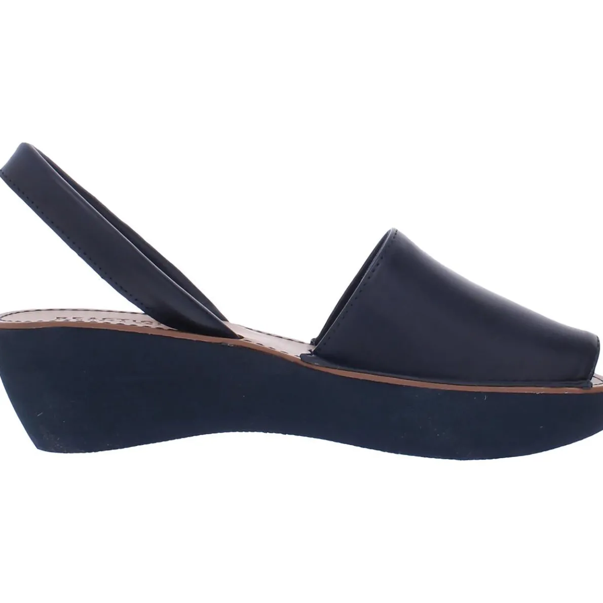 Fine Glass Peep-Toe Wedge Sandals