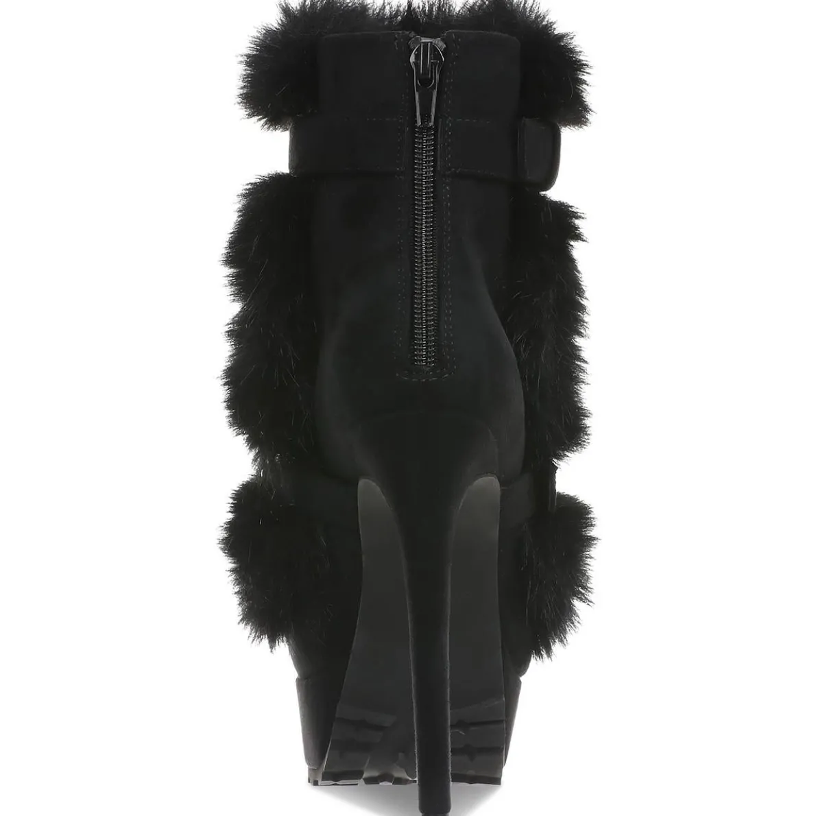 Brandy Faux Fur Faux Suede Ankle Boots