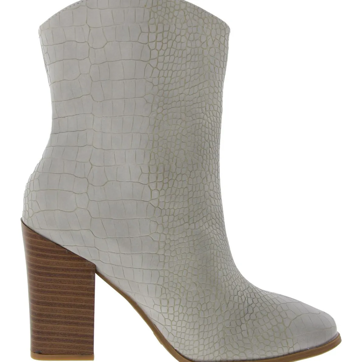 Brekinn Faux Leather Block Heel Mid-Calf Boots