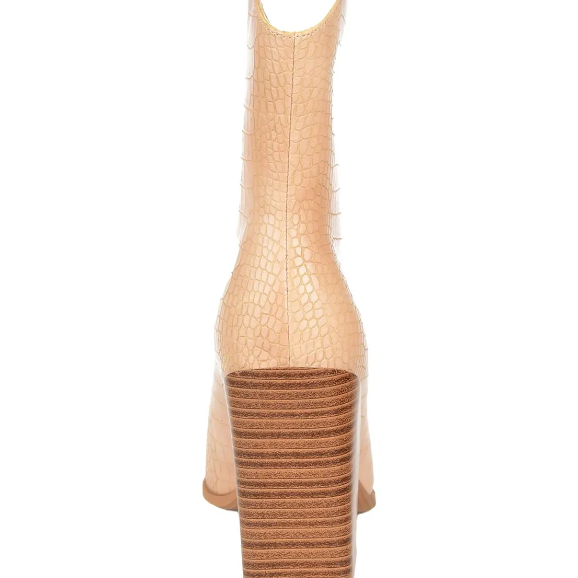 Brekinn Faux Leather Block Heel Mid-Calf Boots