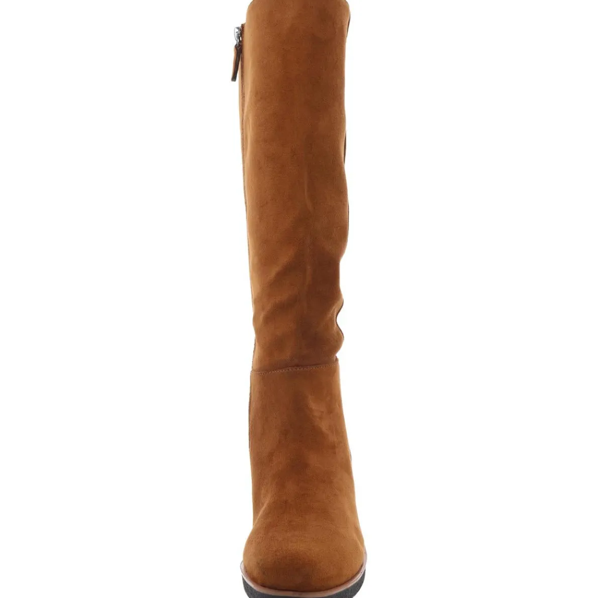 Brenna Zipper Faux Suede Knee-High Boots
