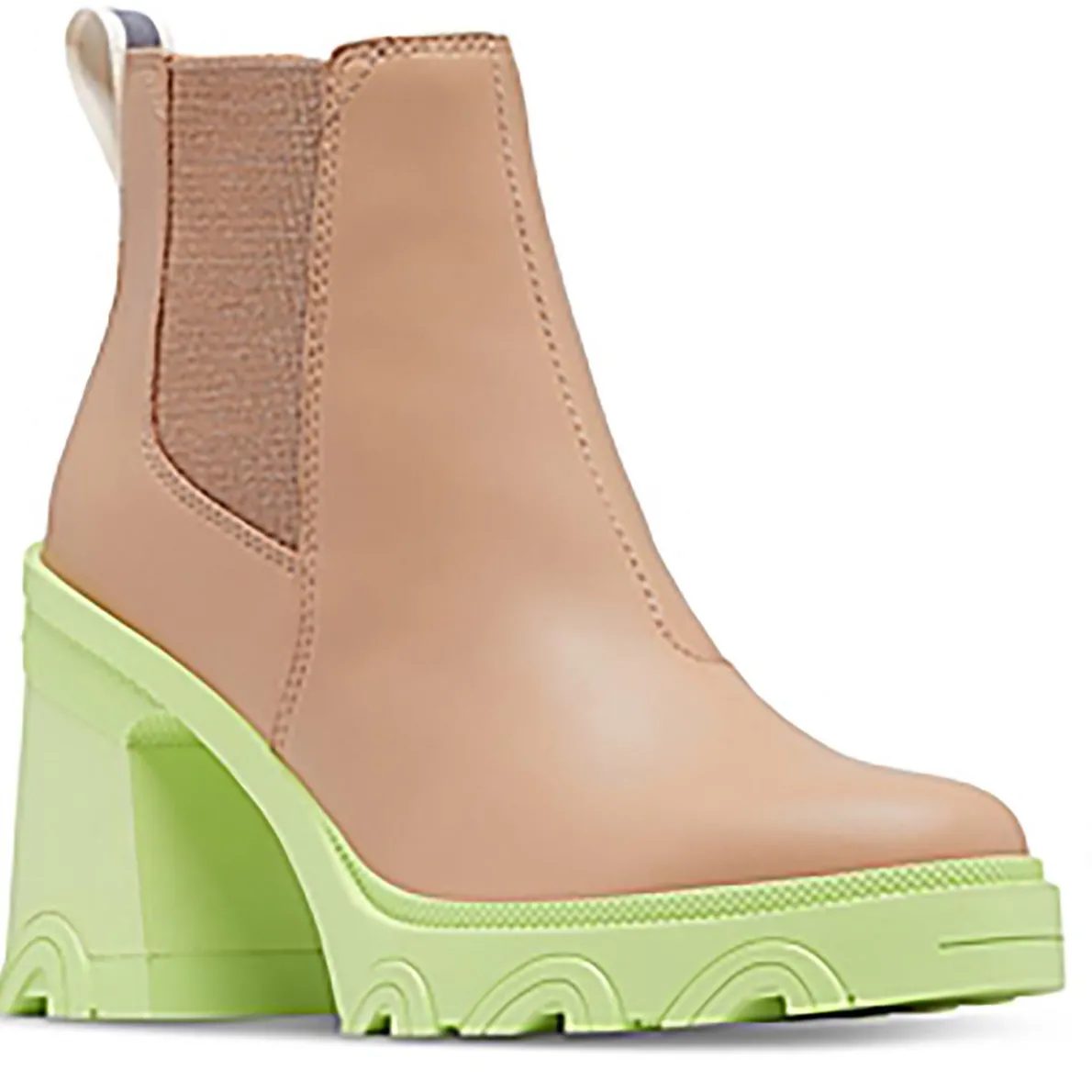 Brex Leather Block Heel Chelsea Boots