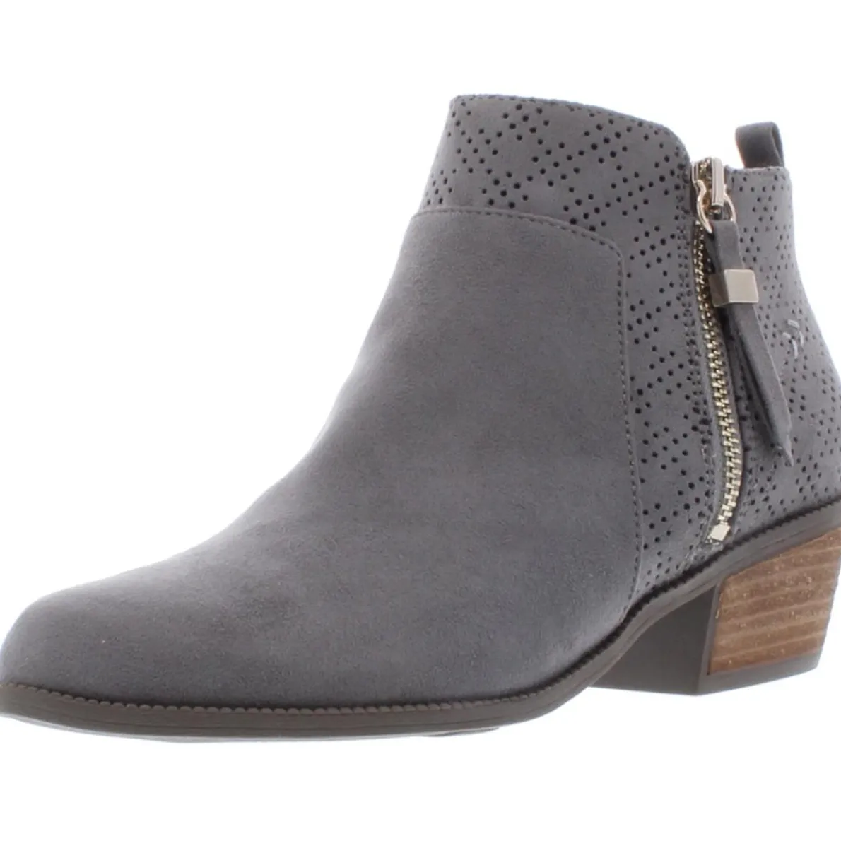 Brianna Faux Suede Stacked Heel Booties