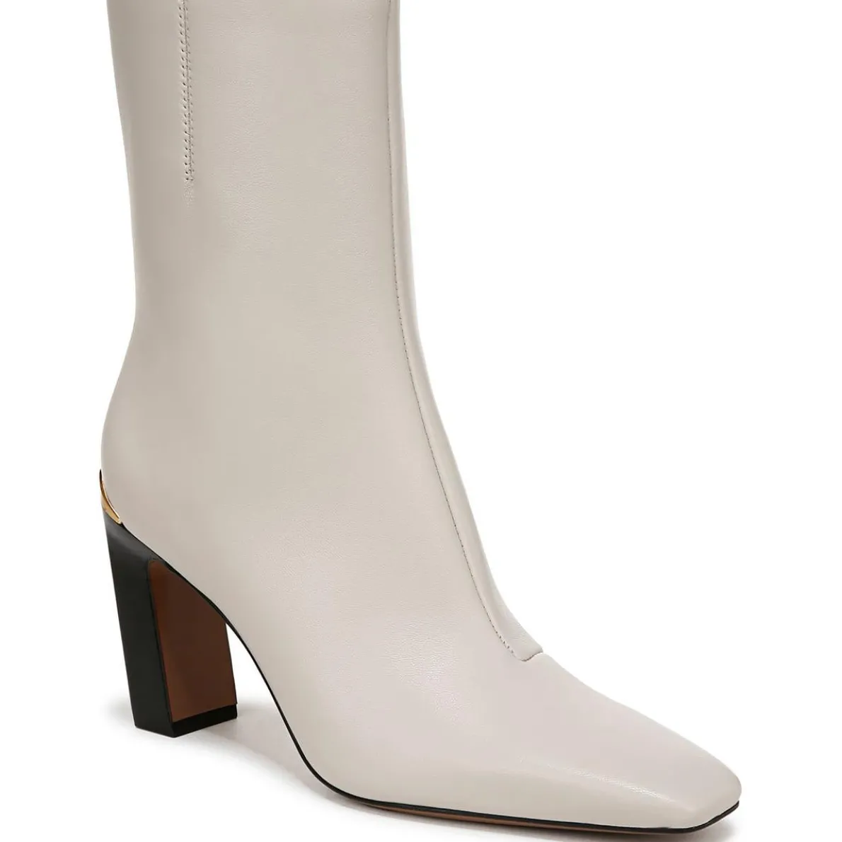 Briar Leather Square Toe Mid-Calf Boots