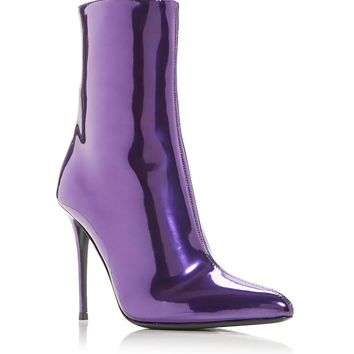 Brytta Pointed Leather Side Zipper Booties