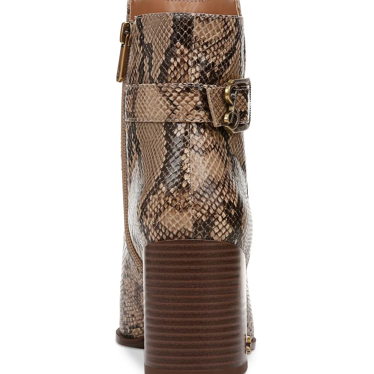 Buckle Faux Leather Ankle Boots