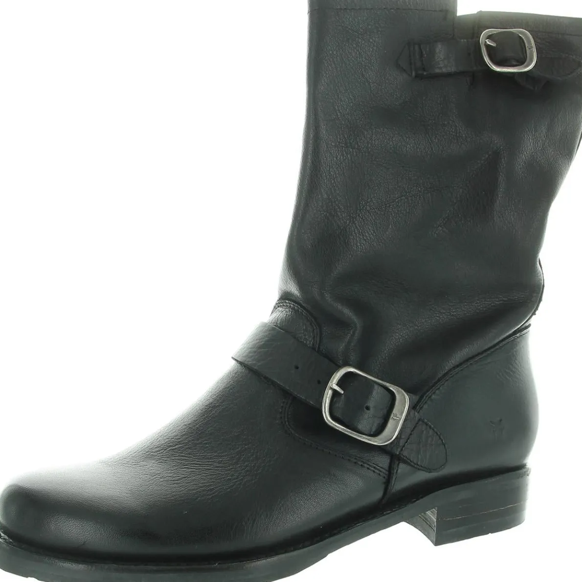 Buckle Leather Motorcycle Boots