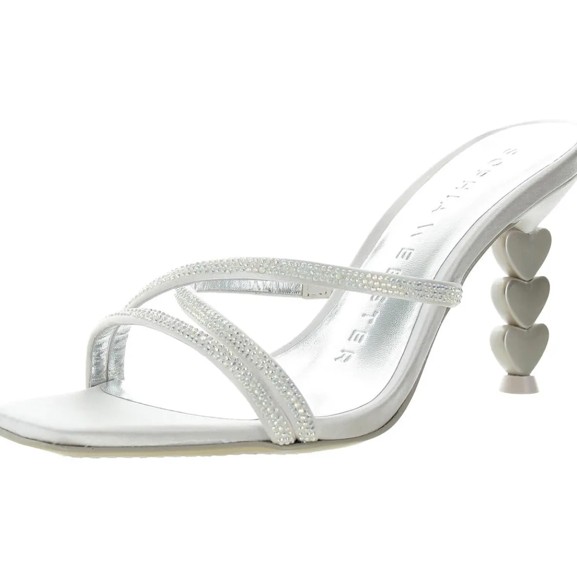 Aphrodite Mid Embellished Satin Heels