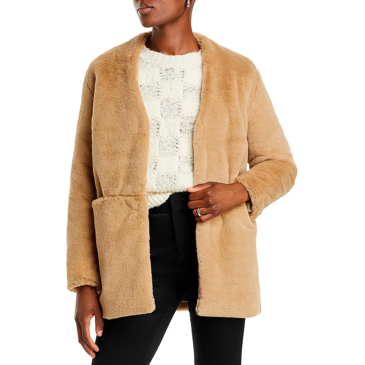Buona Midi Cold Weather Faux Fur Coat