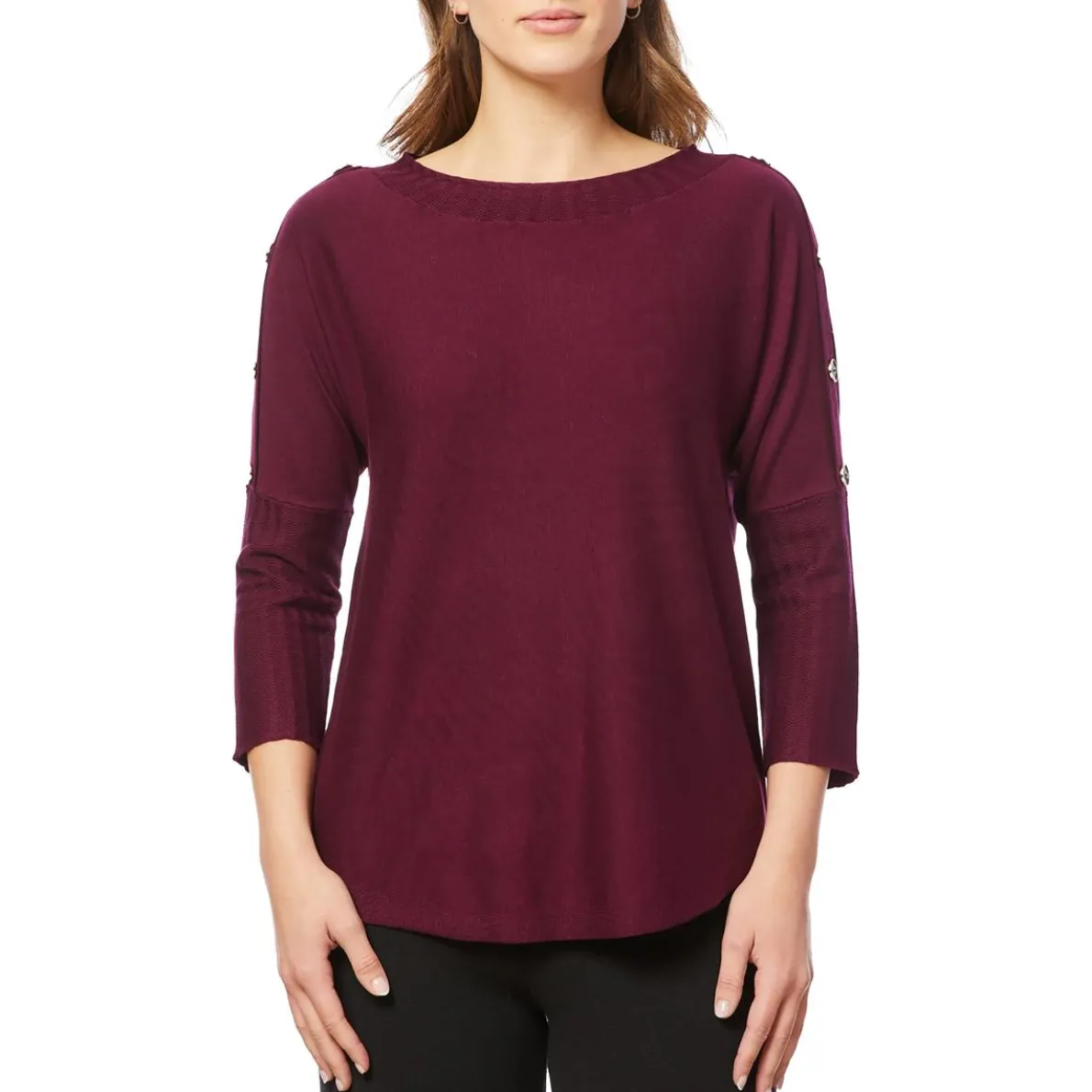 Button Knit Pullover Sweater