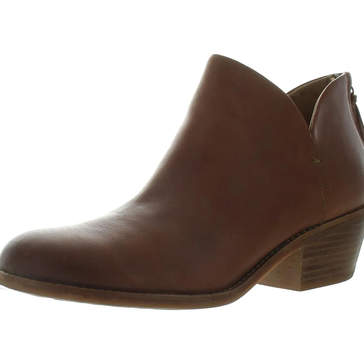 ANGELICA Leather Block Heel Shooties