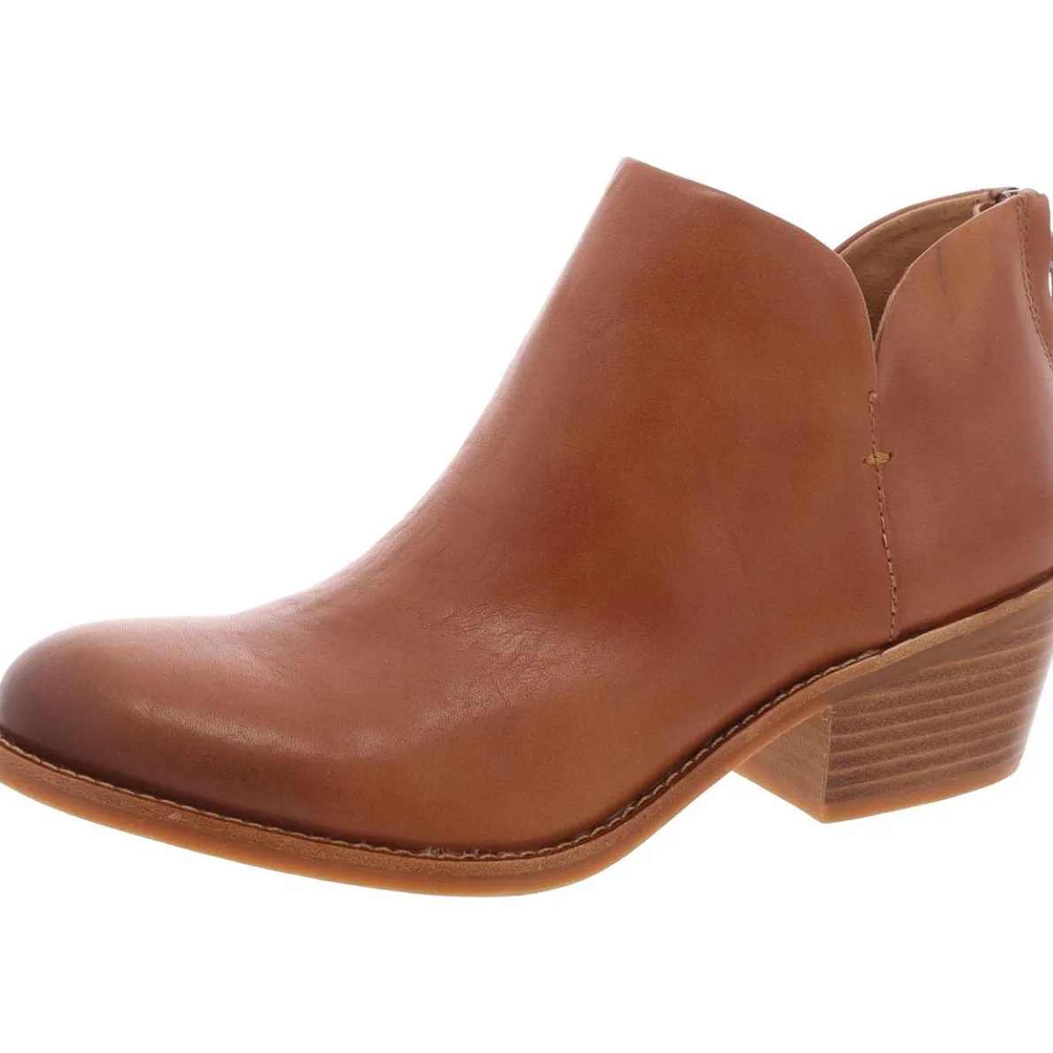 ANGELICA Leather Block Heel Shooties