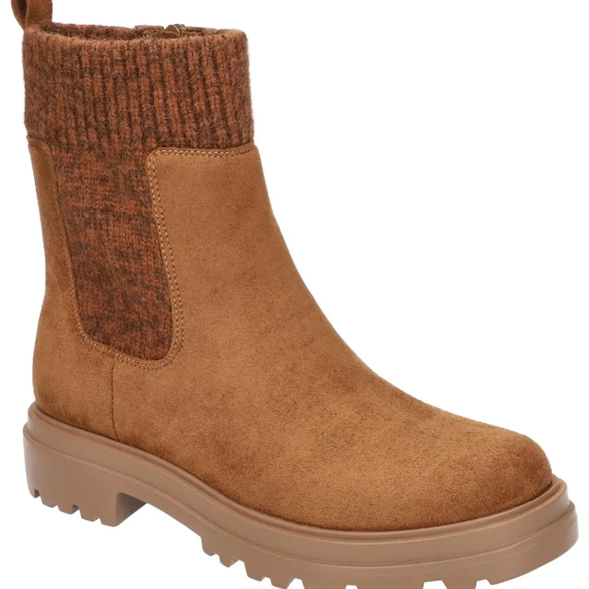 Gable Faux Suede Zip Up Ankle Boots