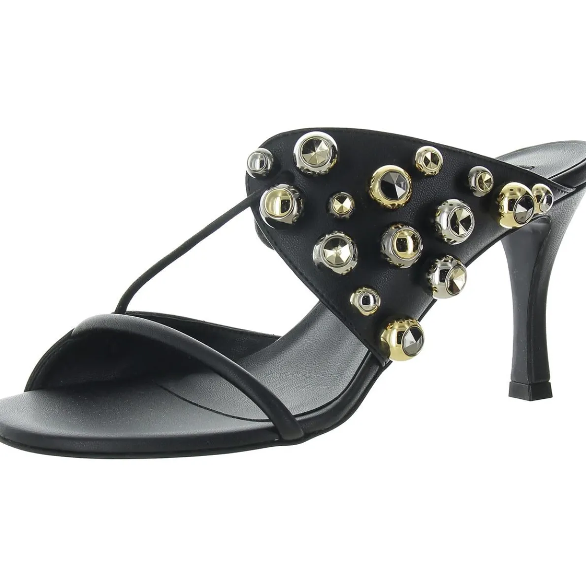 Stella 100 Studded Faux Leather Heels