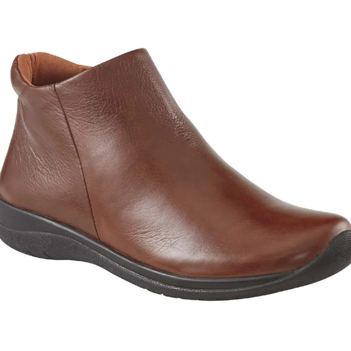 Sportivo Leather Side Zipper Ankle Boots