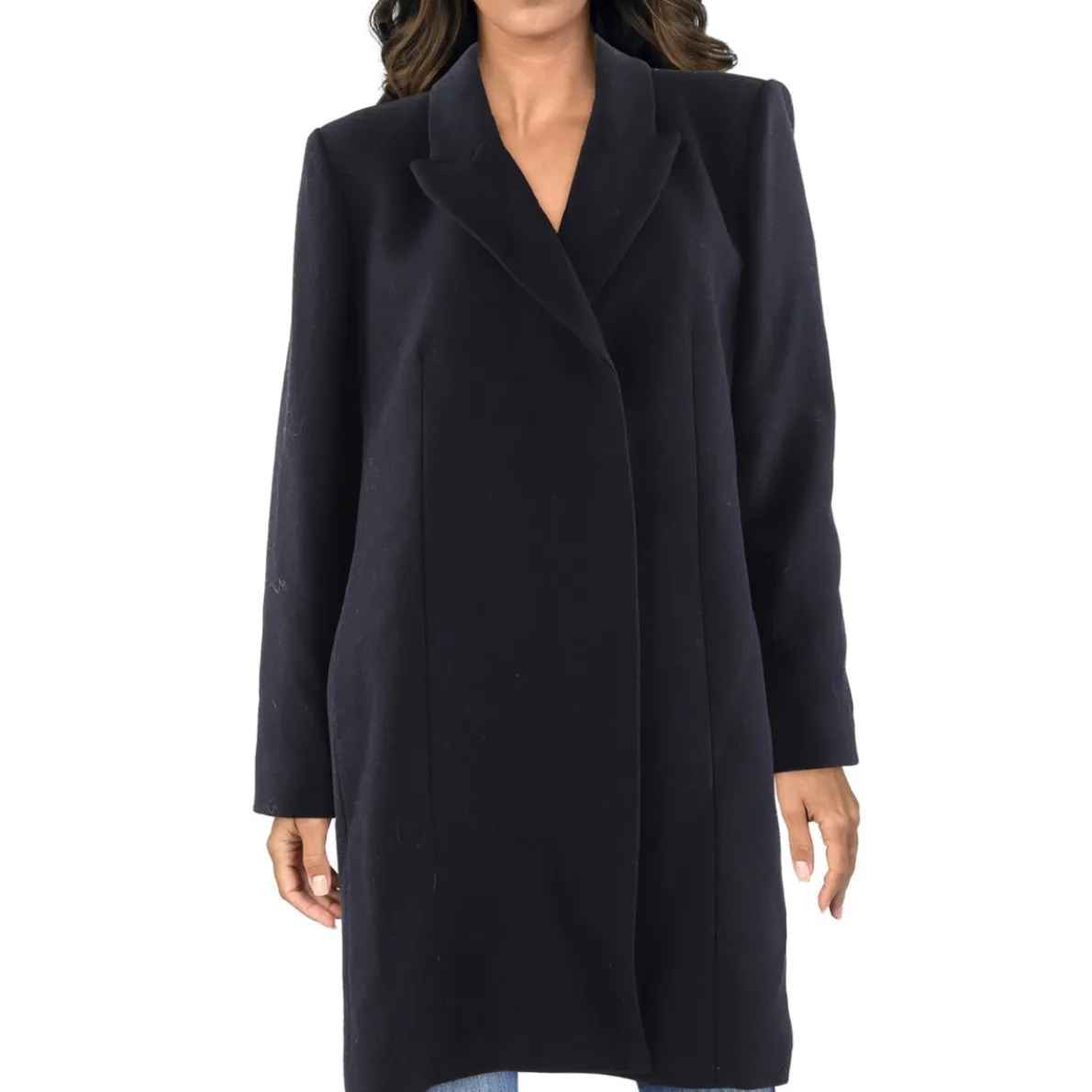 Asymmetric Wool Wool Coat
