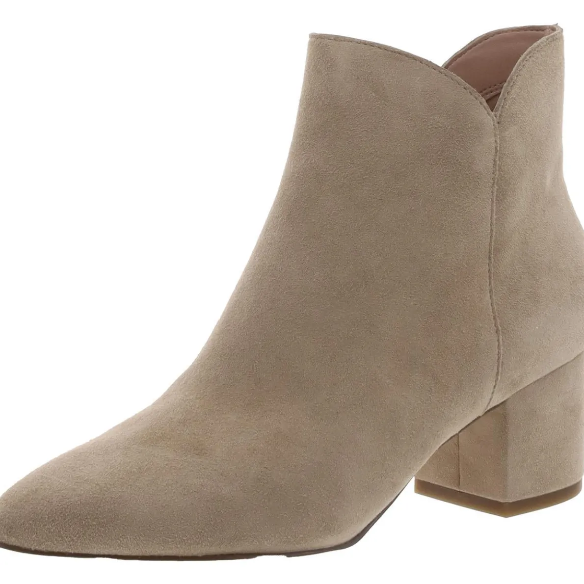 Elyse Faux Suede Block Heel Mid-Calf Boots