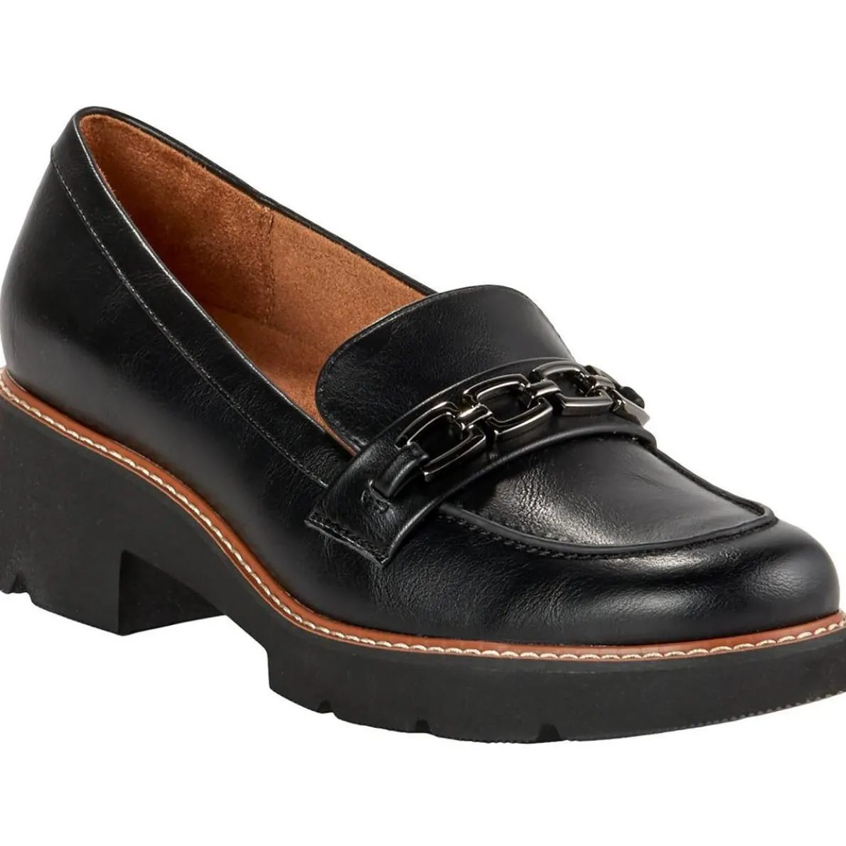 Cabana Patent Pebbled Loafer Heels