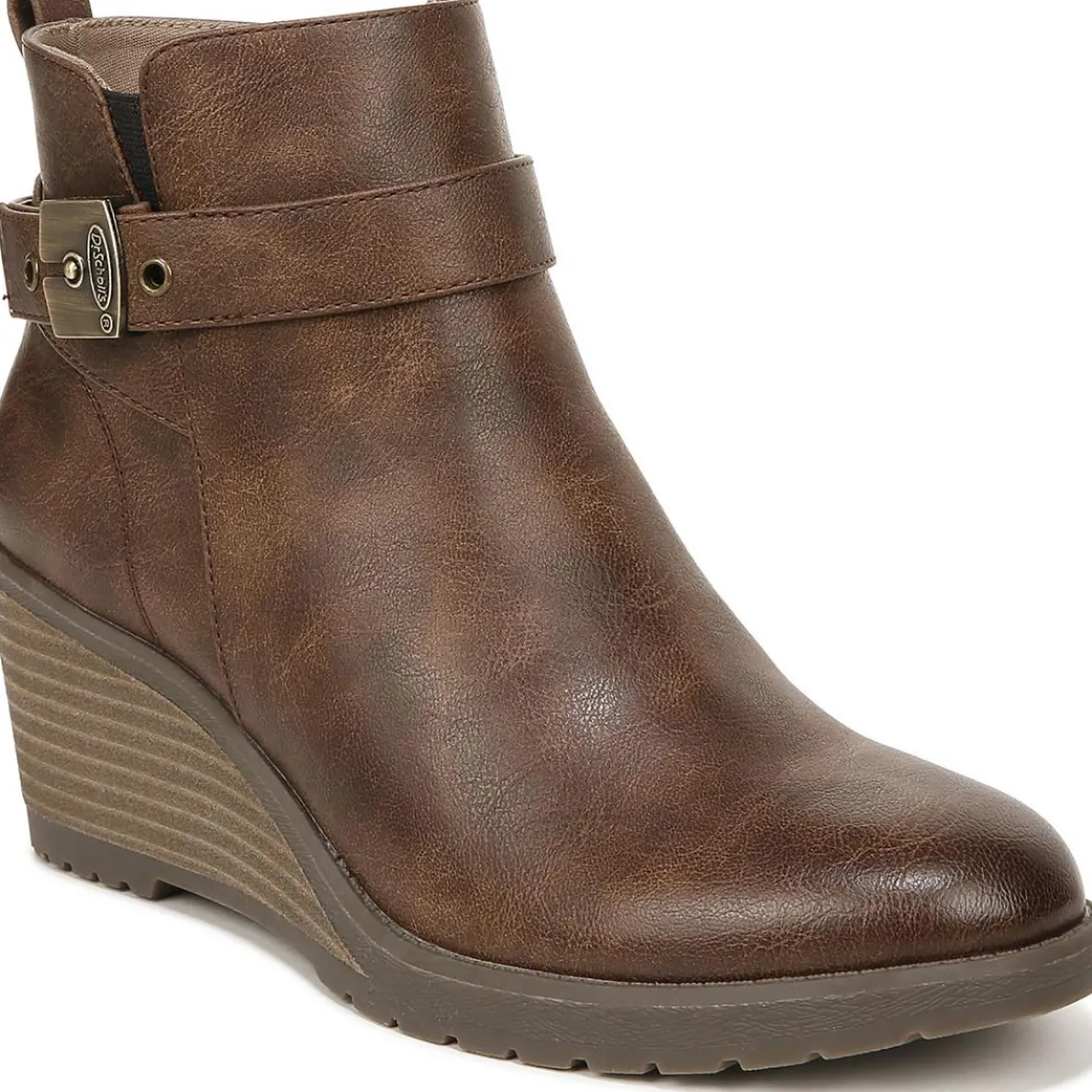 Camille Faux Leather Zipper Ankle Boots