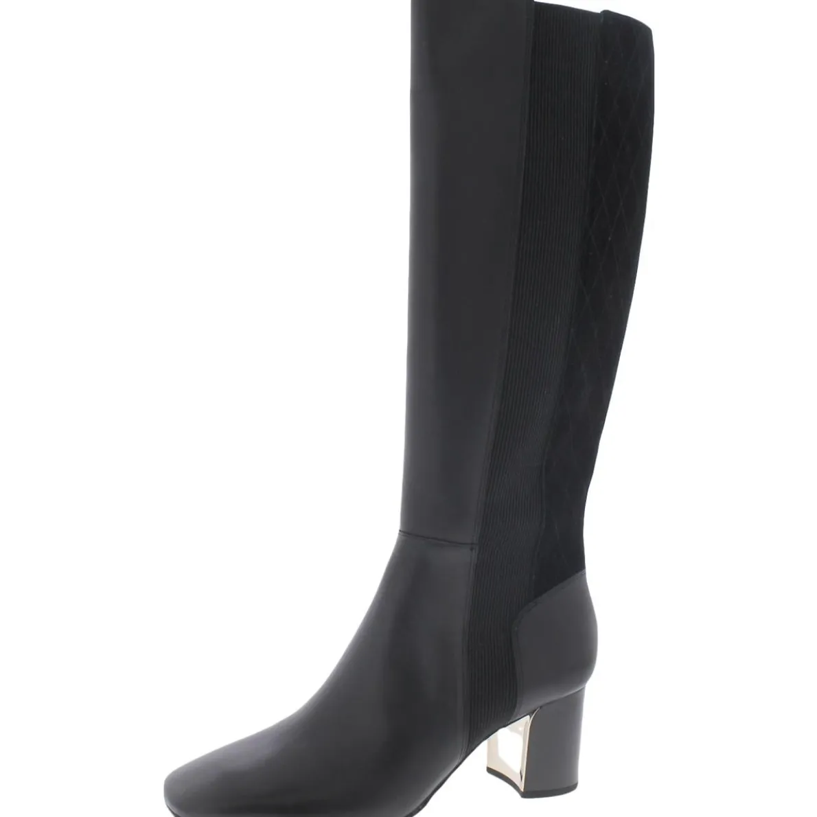 Careen Leather Square-Toe Knee-High Boots