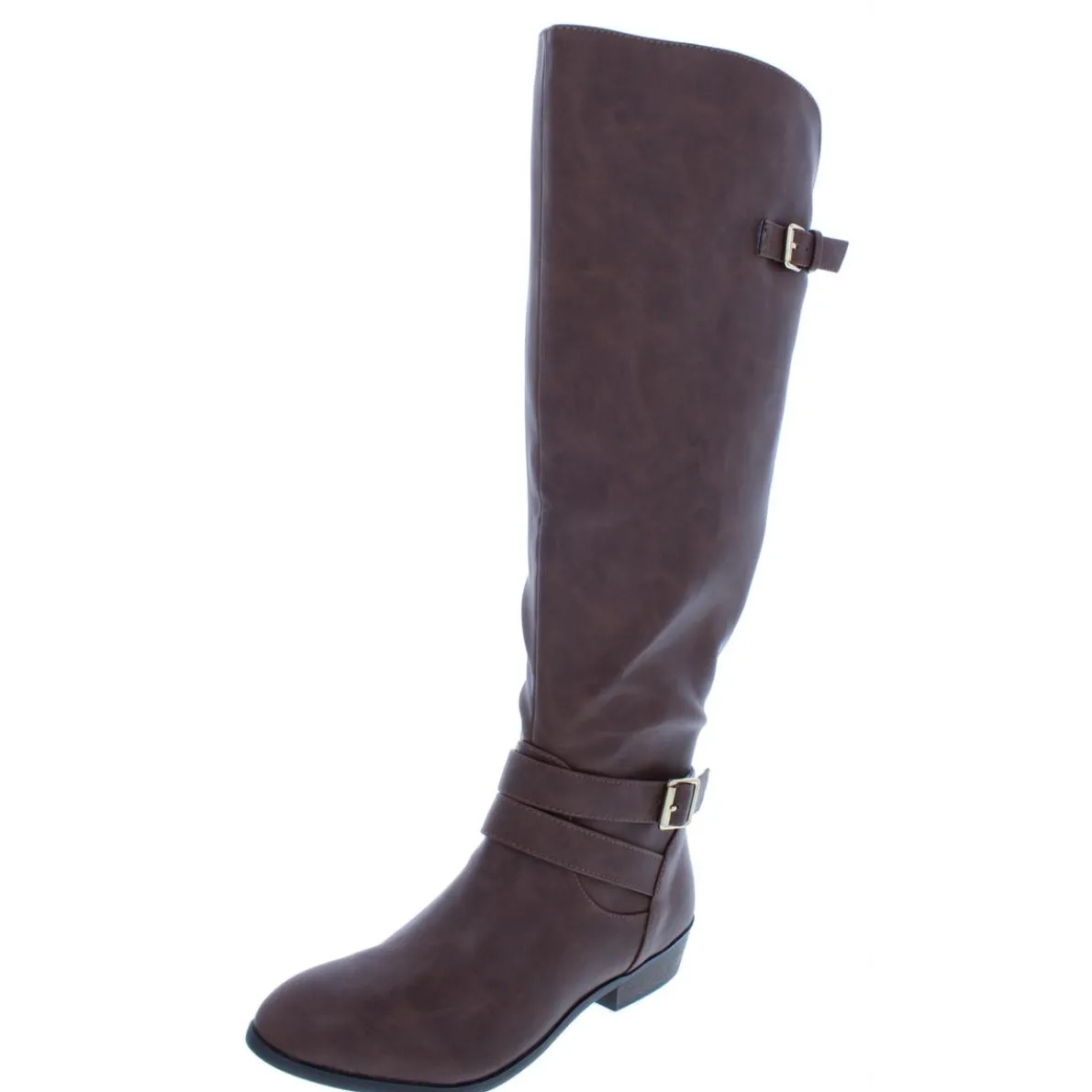 Carleigh Wide Calf Faux Leather Riding Boots