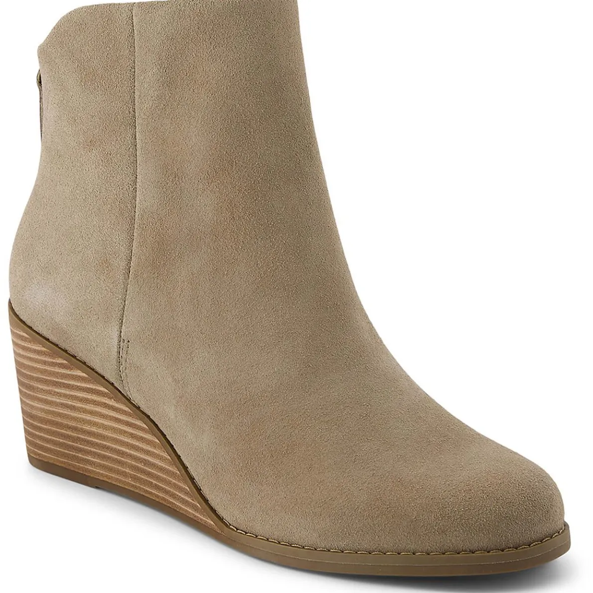 Casey Zipper Leather Wedge Boots