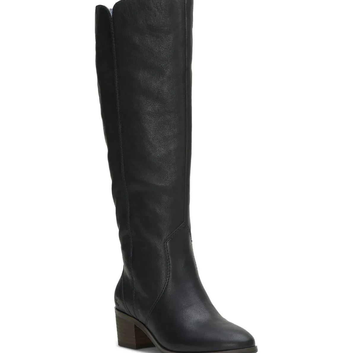 Cashlin Leather Round Toe Knee-High Boots