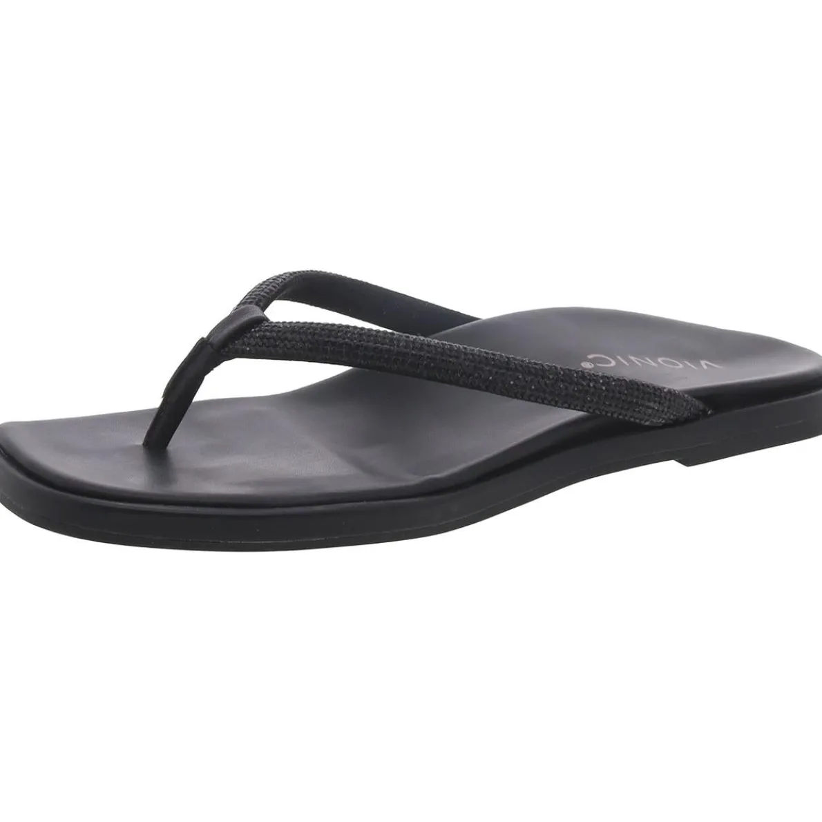 Vista Shine Leather Slip On Thong Sandals