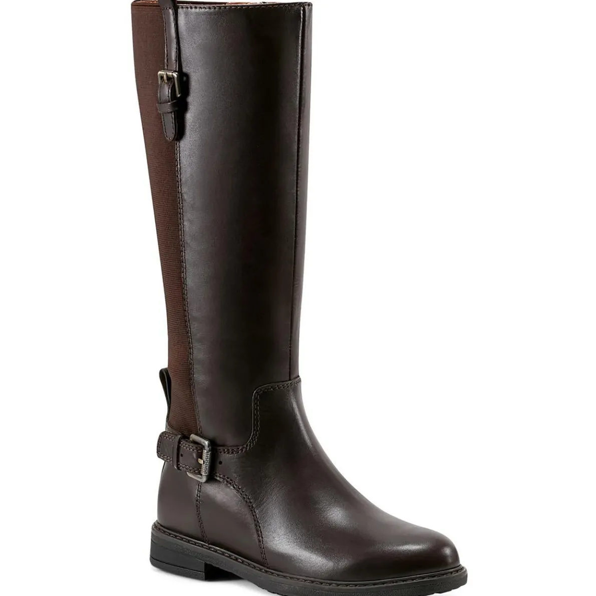 JEMA Zipper Leather Knee-High Boots