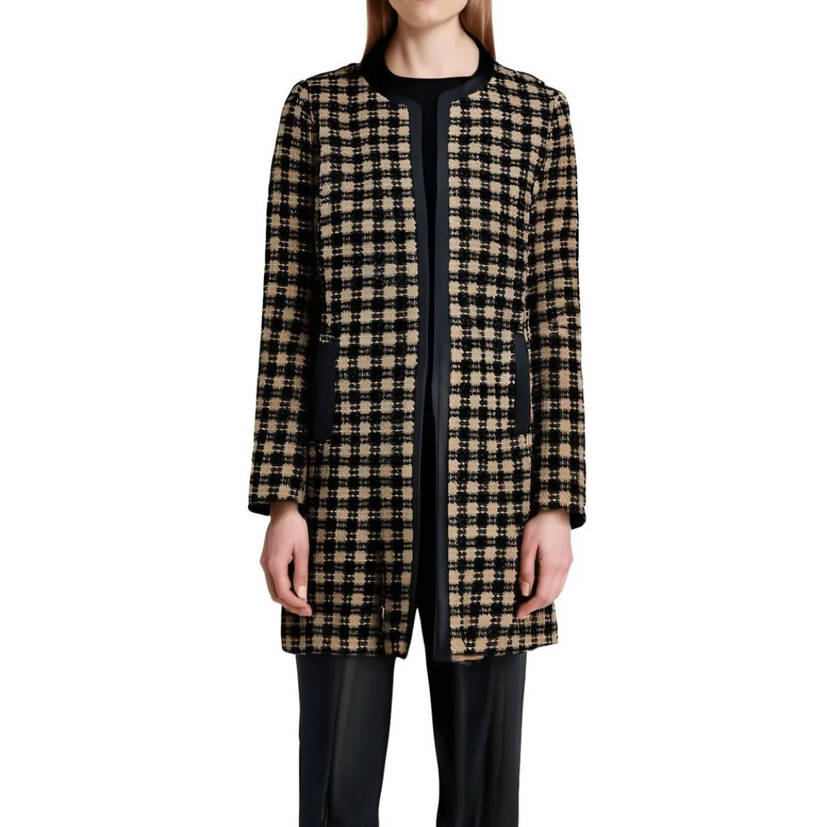 Checkered Open Front