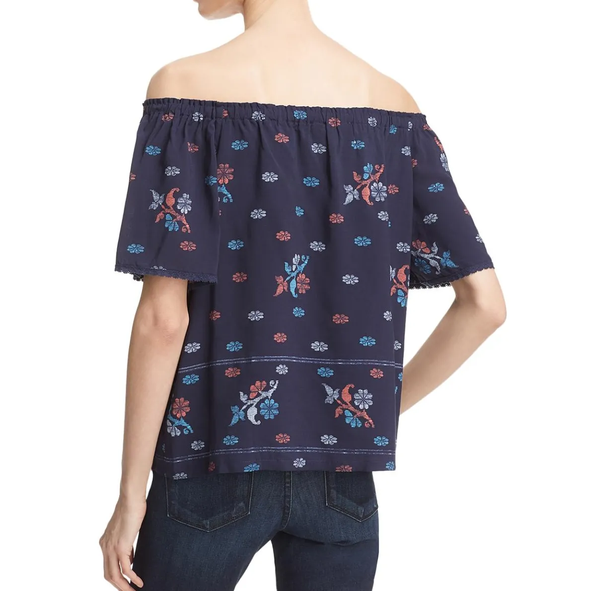 Chole Printed Off-The-Shoulder Blouse