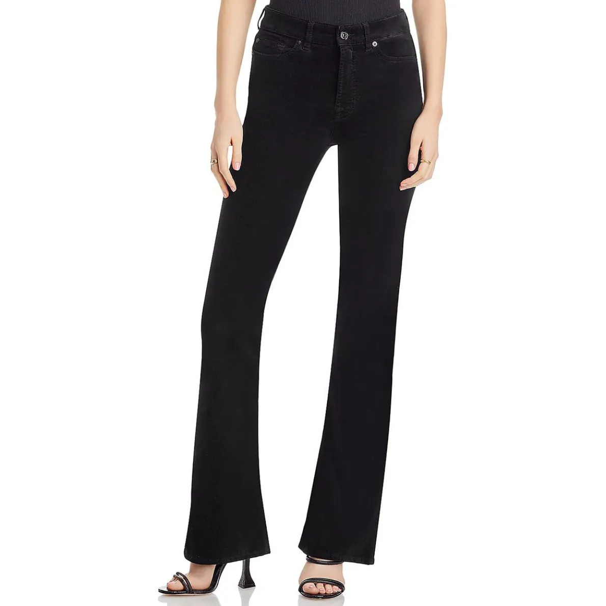 Lisha Velvet Flocked Bootcut Jeans