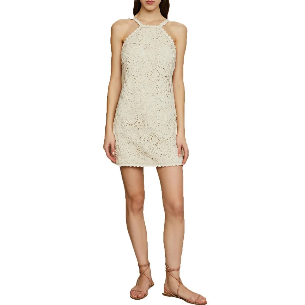 Cut-Out Cotton Mini Dress