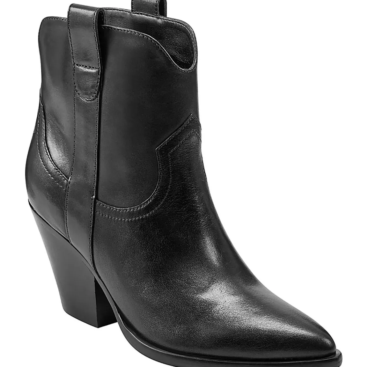 MARLIE Solid Leather Ankle Boots
